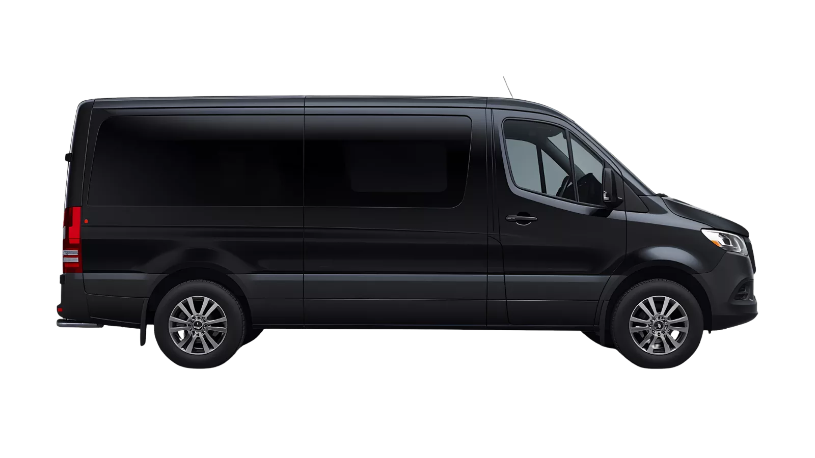 Black Mercedes-Benz Sprinter chauffeur minibus