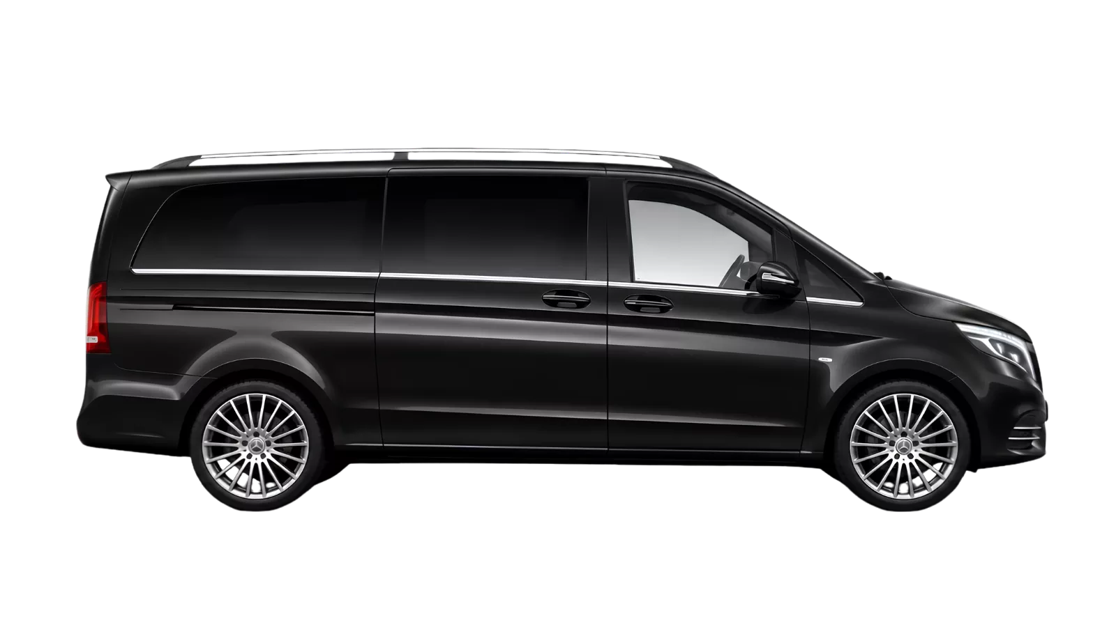 Black Mercedes-Benz V-Class chauffeur vehicle